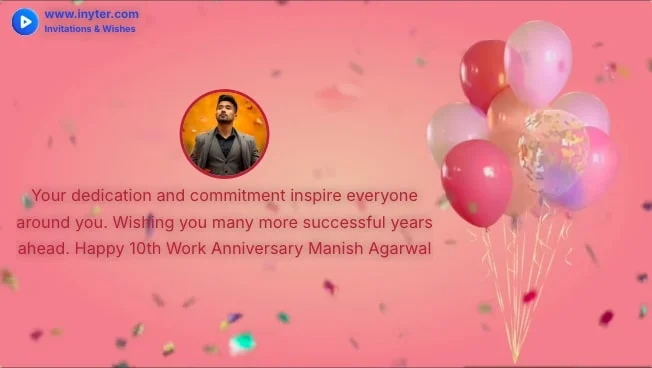 Anniversary Wishes with Balloons Animation