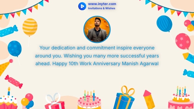 Anniversary Wishes with Vectors Animation