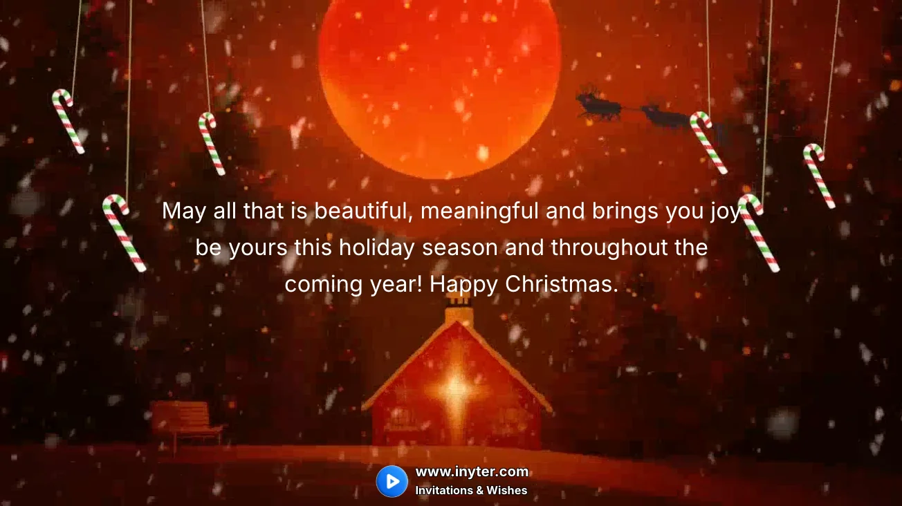 Festival Wishes for Christmas with Moon