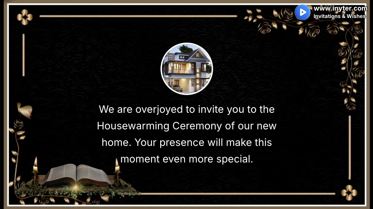 House Warming Invitation with Bible Reading Animation