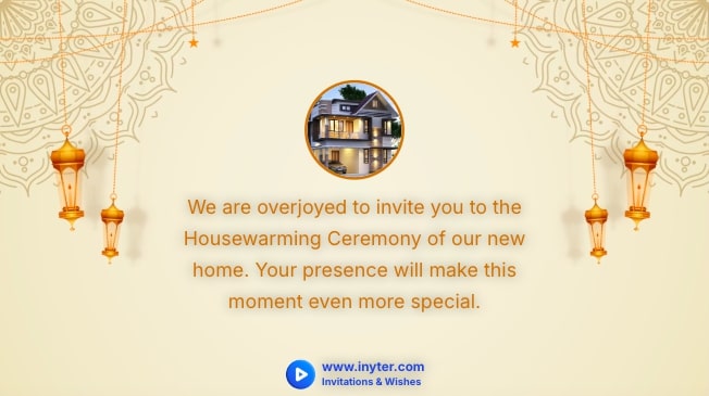 House Warming invitation with lights animation