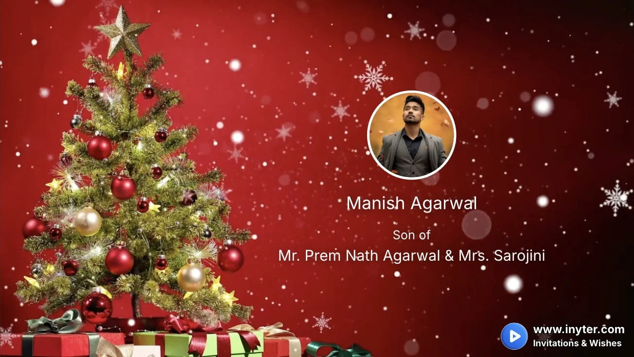 Marriage Invitation with Christmas Tree Animation