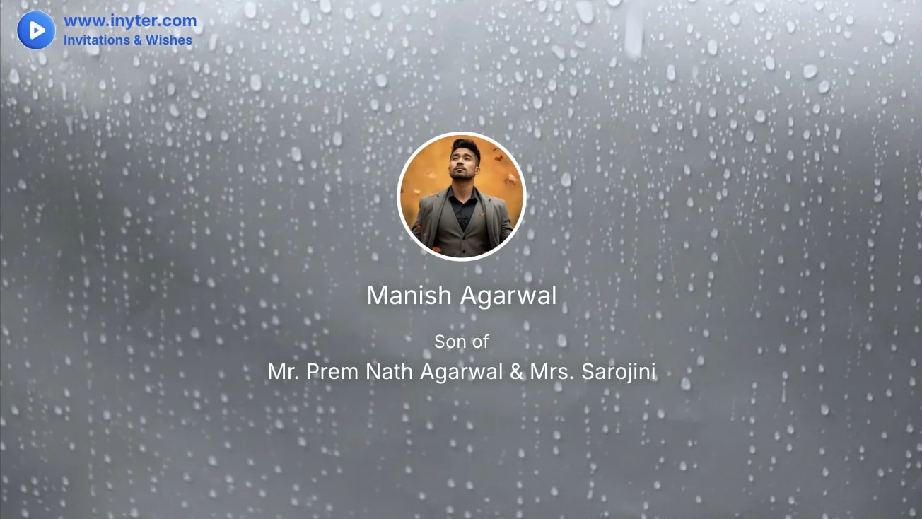 Marriage invitation with raining animation